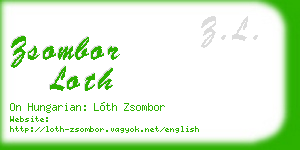 zsombor loth business card