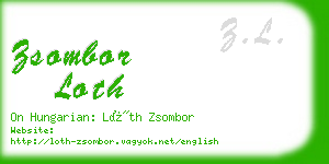 zsombor loth business card